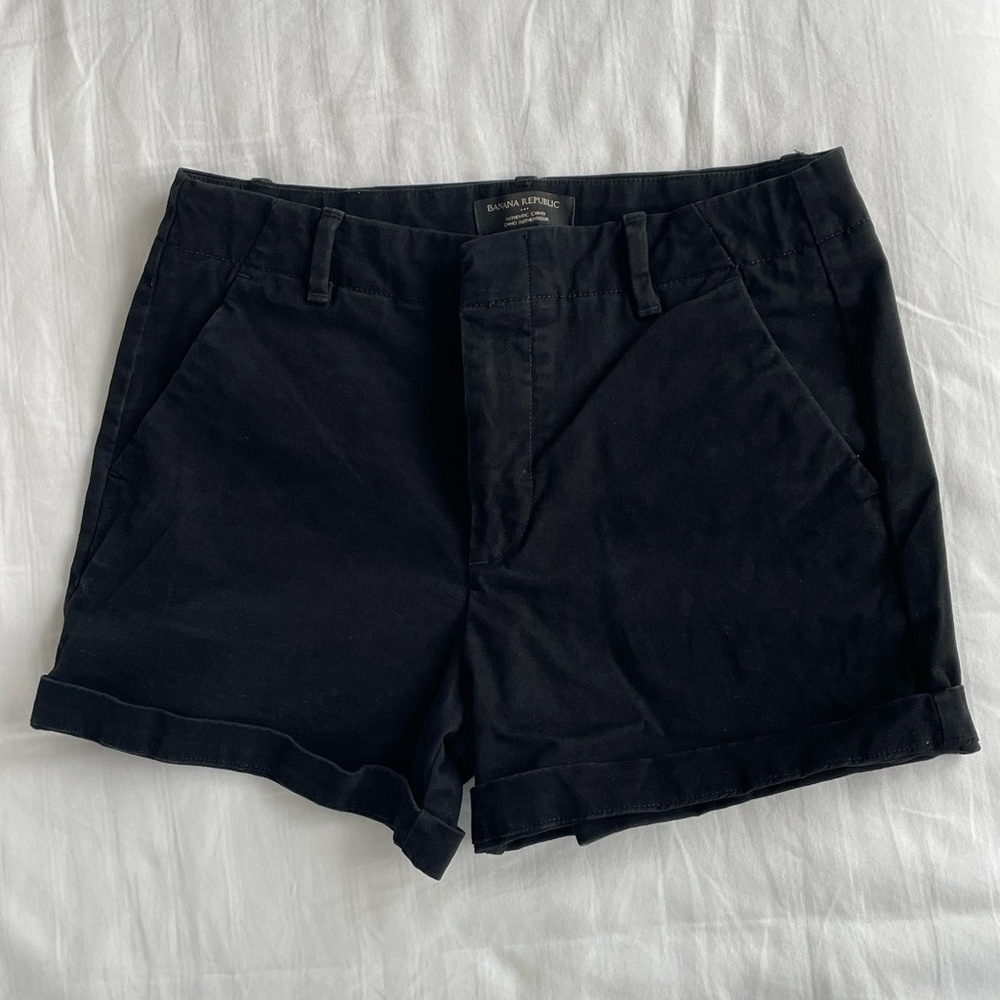 Banana Republic Black Bermuda Shorts Versatile Chino Design